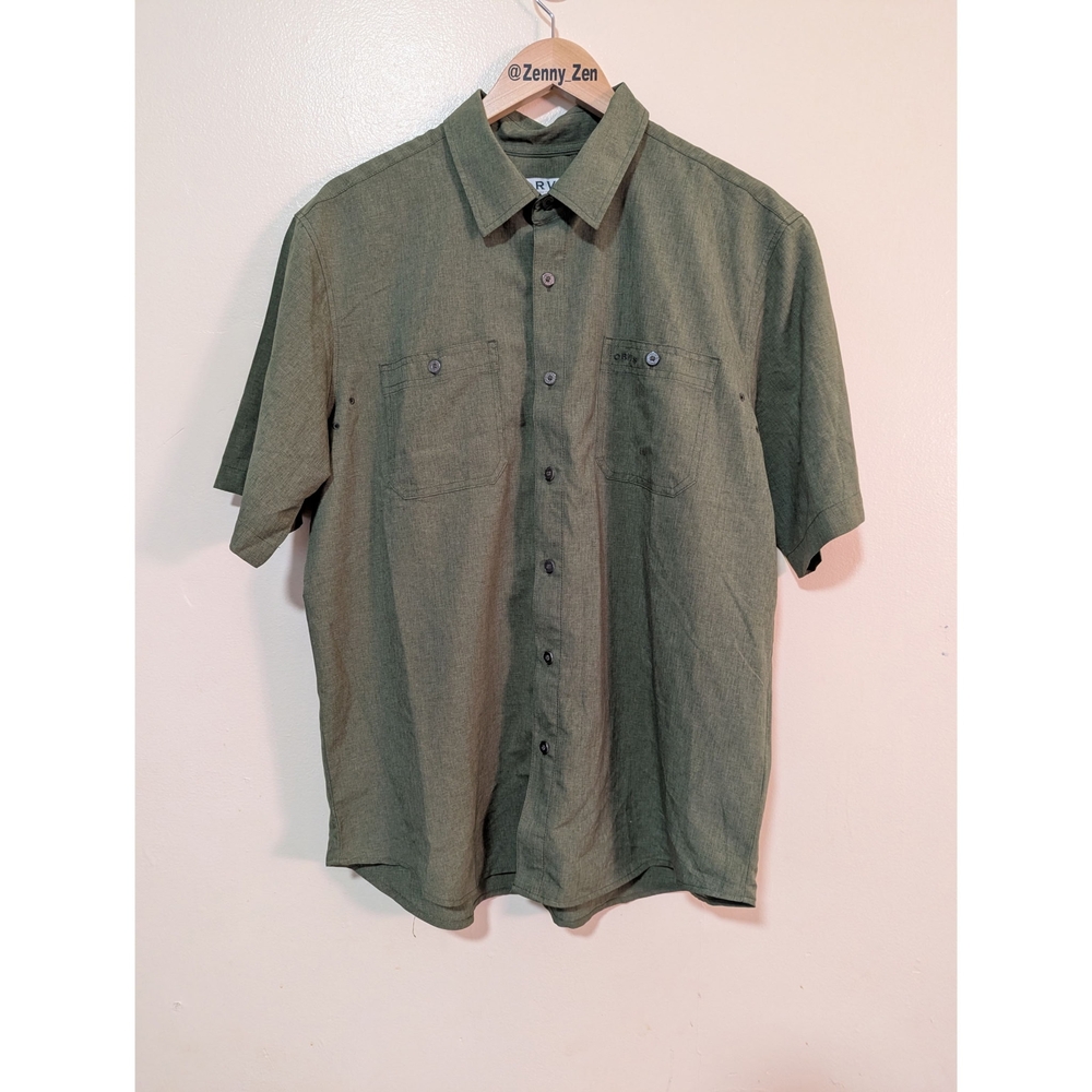 Orvis Men's Green Button-Up Shirt